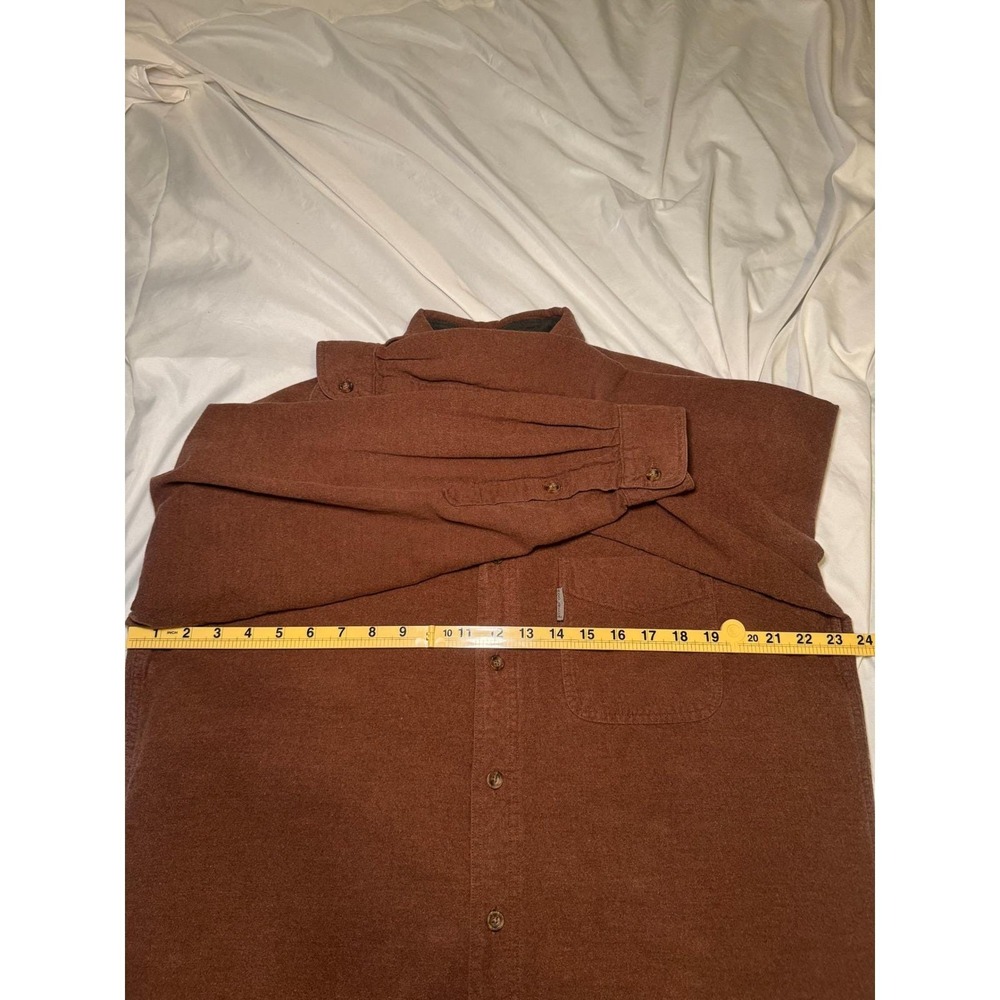 Vintage Woolrich Flannel Button Down Shirt Mens L Brown Long Sleeve Workwear - Picture 4 of 7